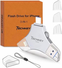 256GB 3-in-1 USB Flash Drive for iPhone