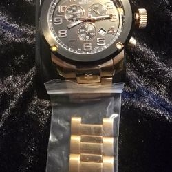 Men's SP13017 Marauder Pro Black Dial with Rose-Gold Stainless Steel Band Watch
