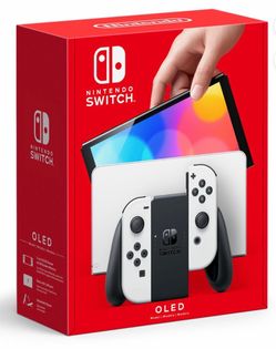 Nintendo Switch, OLED Model, White Joy-Con, 64 GB