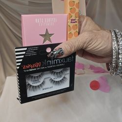 Lip & Eye Sweetheart Trio — Peachy, Sparkly, Ardell‑Level Glow