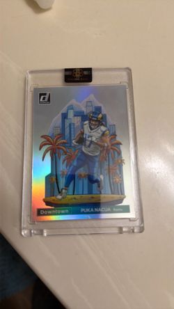 Puka Nacua Donruss Downtown Holo Trading Card