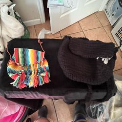 Two Hand Crocheted Purses