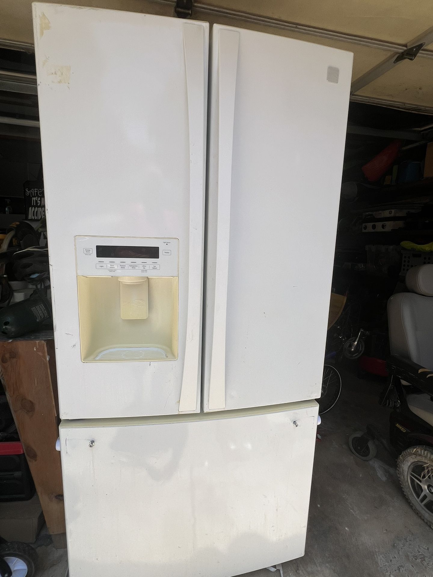 Large White Refrigerator Freezer