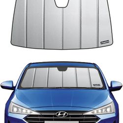 NEW Car Windshield Sun Shade fits 2017-2020 Hyundai Elantra Sedan (with Rearview Mirror Mounted Camera), Car Window Shades-Safeguard