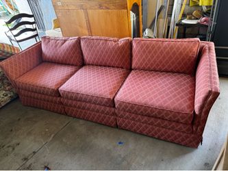 Comfortable Red 3-Seater Couch