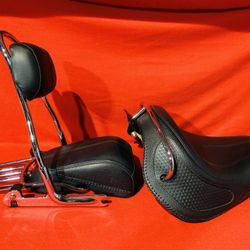 Harley-Davidson deluxe complete seat and sissy bar
