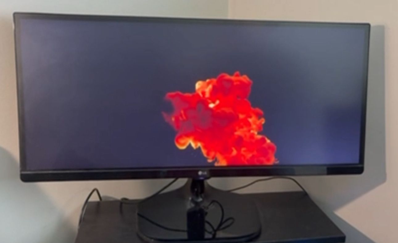 LG ultrawide 2K Monitor With Stand And HDMI Cable