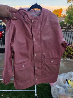 Pink rain jacket size 5T