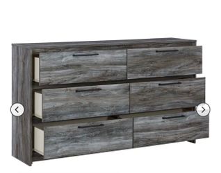 Ashley Baystorm 6 Drawer Dresser in Smoke Gray