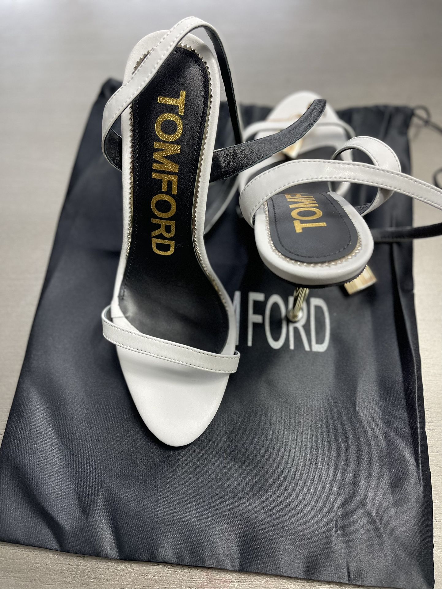 Tomford heels..white ..Size8….