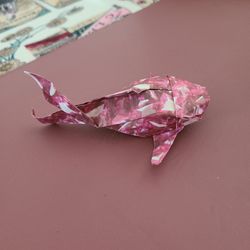 Pink Origami Koi Fish