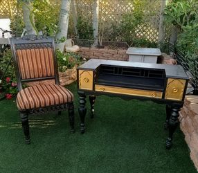 Victorian Style Elegant Desk and Chair