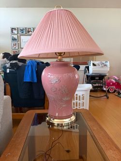 Pink vintage table lamp