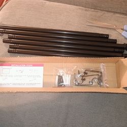 Black curtain rod