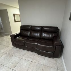 Couch Leather Sofa Like New