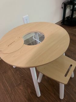 Wooden storage table