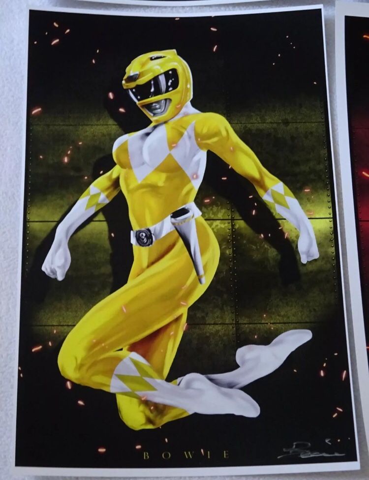 POWER RANGERS FIGURE Signed Art Print Poster •• See Pictures for details 🔵 TONS of HOT TOYS here ...