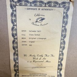 Original - print of Salvador Dali. Signed. Limited edition.