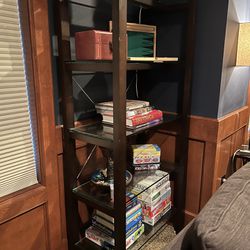 Bookcase Glass Wood Metal 