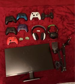 Xbox controller Bundle with Monitor and Accessories