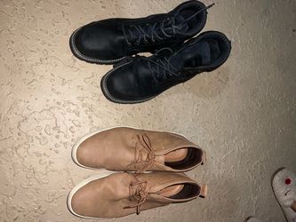 Black boots size 12 & Brown Shoes size 13