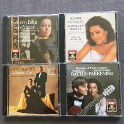 Great Classical Music Soprano Singer Kathleen Battle, lot of 4 CDs new condition. Sings Mozart, with Andre' Previn and The Royal Philharmonic Orchestr