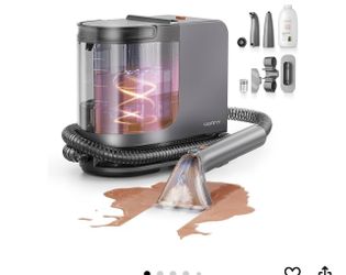 uwant Portable Carpet Cleaner with Steam& Heating System 18Kpa Powerful Suction Carpet Cleaner with 4 Cleaning Tools& Solution 2 in 1 Upholstery Clean