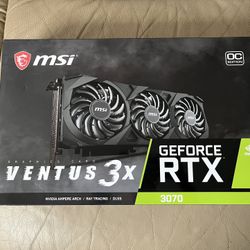 MSI Ventus 3x GeForce RTX 3070 Nvidia Graphics Card GPU