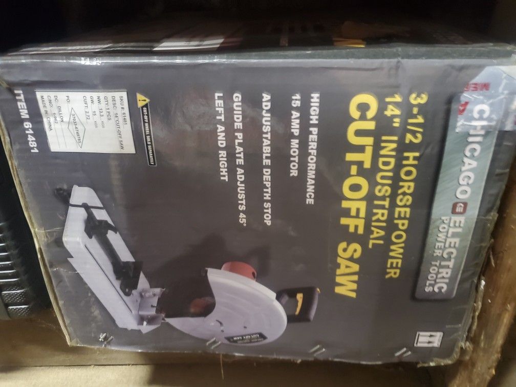 Chicago Electric 14 " Cut of Saw