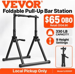 VEVOR Foldable Pull-Up Bar Station – 330 lb Capacity