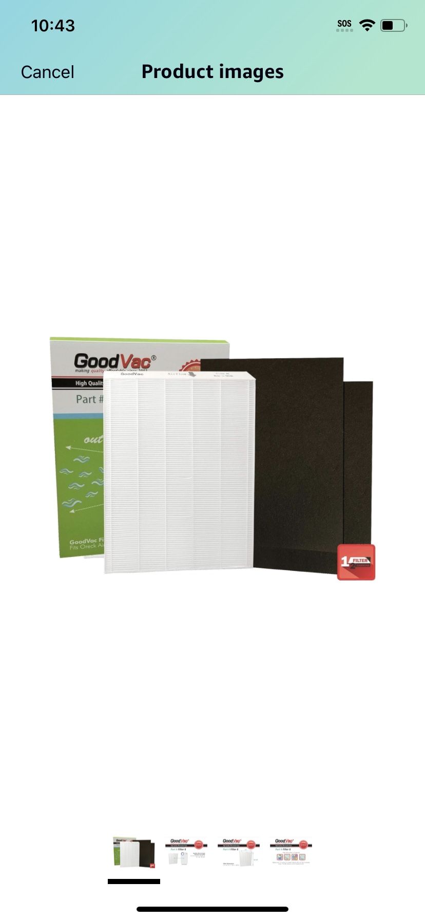 GoodVac Replacement to fit Oreck AirInstinct 75, 100, 108, 150, 200 HEPA Air Filter with Odor Absorber 2 Pack