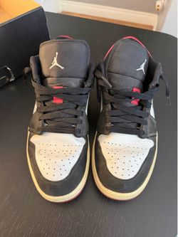 Air Jordan 1 Low White/Black/Gym Red Men’s Size 10