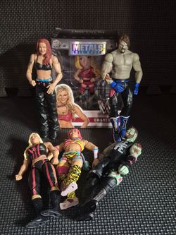 WWE action figures and 4inch metal figure