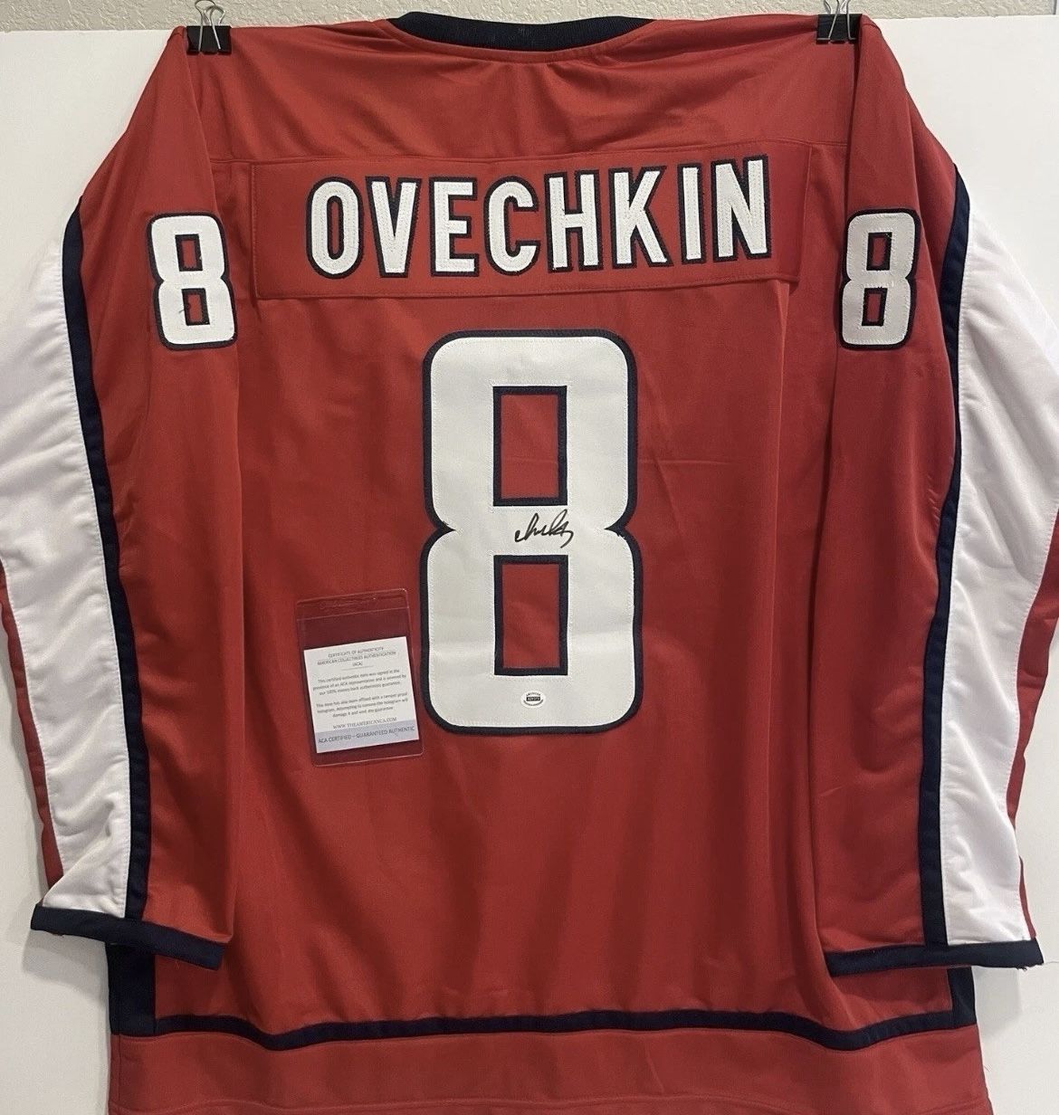 Alex Ovechkin Signed Autographed Washington Capitals Custom Jersey With COA