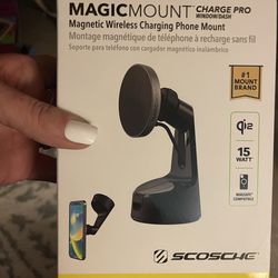 SCOSCHE MagicMount Charge Pro Magnetic Wireless Phone Mount