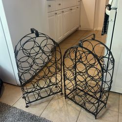 Wrought Iron Wine Rack – Holds Multiple Bottles