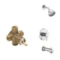 MOEN Align Single-Handle Posi-Temp Eco-Performance Tub and Shower Faucet Trim Kit in Chrome (Valve  Included