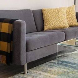 Grey Fabric Loveseat Couch - Bo Concept