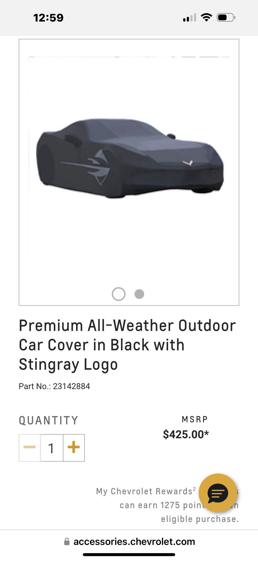 Premium All-Weather Outdoor Car Cover in Black with Stingray Logo