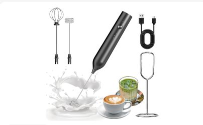 Handheld Electric Milk Frother with Attachments