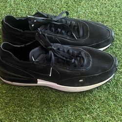 Nike Waffle One DA7995-001 Black Mesh Lace-Up Running Sneaker Shoes Men's 10.5