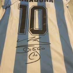 Maradona Autographed Jersey with Tags