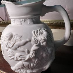 Estate Sale Beautiful White Ethereal Pitcher Absolutely Gorgeous + Free Gift 