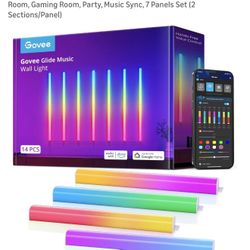 Govee Glide RGBIC Wall Lights, Music Wall Lights Works with Alexa and Google Assistant, Smart LED Light Bars for Bedroom, Living Room, Gaming Room, Pa