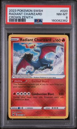 Radiant Charizard PSA 8