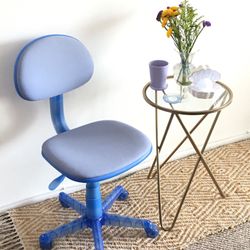 Translucent Y2K periwinkle blue task chair