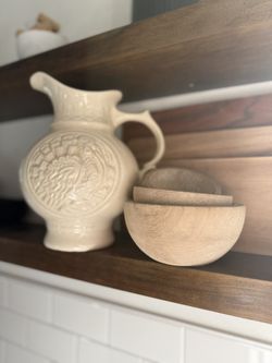 Vintage Thanksgiving Turkey Pitcher, Vintage McCoy Speckled Turkey Pitcher