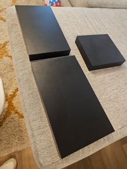 Brand New Set of 3 Black Floating Shelves - Hardware Included.  Moving sale.