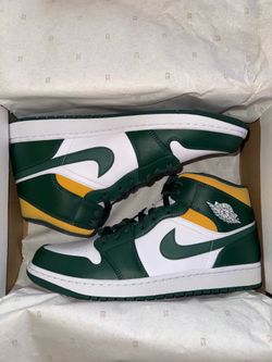Jordan• 1 Mid in Noble Green, Pollen, Whitw