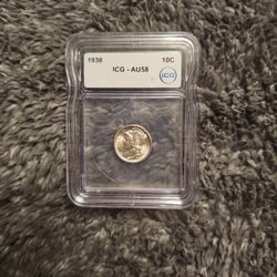 1936 (Silver) Liberty Dime ICG AU58